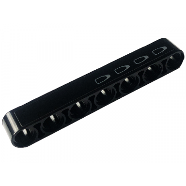 black technic liftarm thick 1 x 7 with dark bluish gray tread plate with 4 holes pattern model right side sticker - set 42126