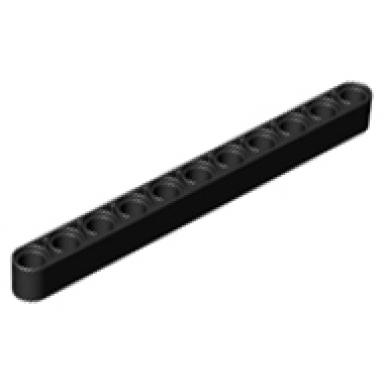 black technic liftarm thick 1 x 11