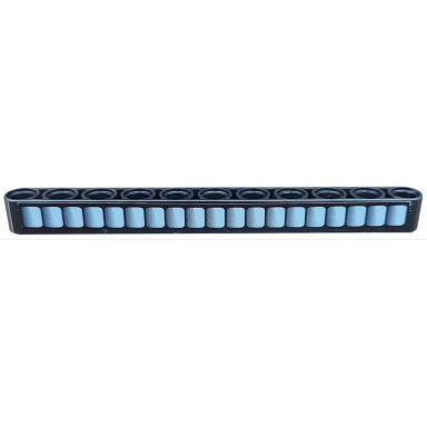 black technic liftarm thick 1 x 11 with sand blue grille pattern sticker - set 42002