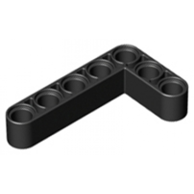 black technic liftarm modified bent thick l-shape 3 x 5