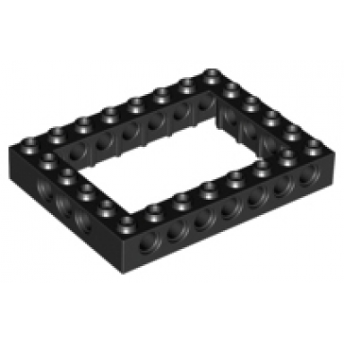 black technic brick 6 x 8 open center
