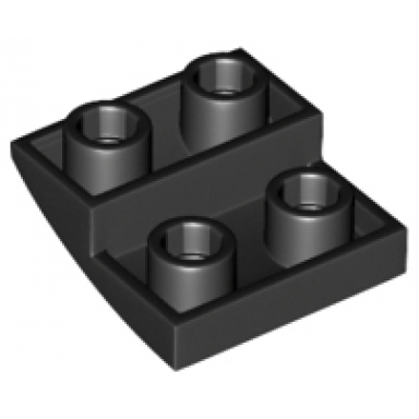 black slope curved 2 x 2 x 2 3 inverted