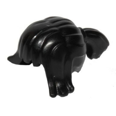 black minifigure hair female swept sideways with ponytail