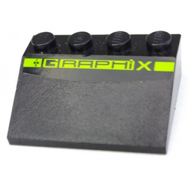 black slope 33 3 x 4 with lime graphix pattern sticker - set 8192