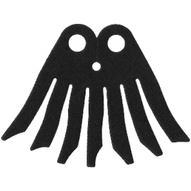 black minifigure cape cloth 7 points long