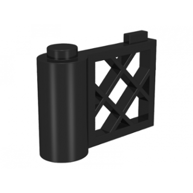 black fence gate 1 x 3 x 2 lattice