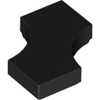 black tile modified 2 x 2 with 2 1 x 1 curved cutouts double arrow