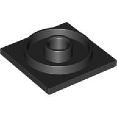 black turntable 4 x 4 square base