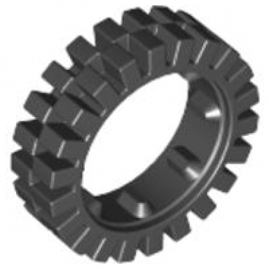 black tire 24mm d x 8mm offset tread - interior ridges