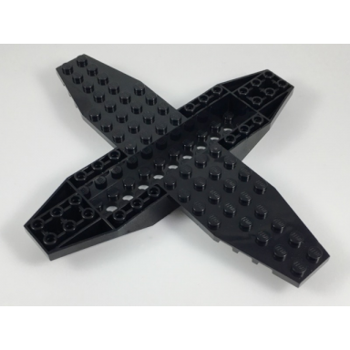 aircraft fuselage 4 x 16 x 1 with 2 x 10 recessed center and 8 x 4 wings with cutaways 9 holes