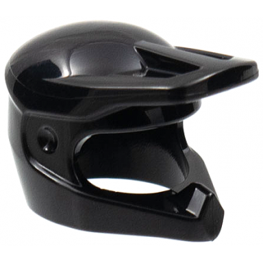 black minifigure headgear helmet dirt bike