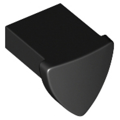black tile modified 1 x 1 with tooth ear vertical triangular