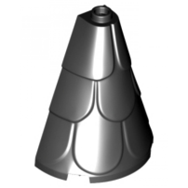 black tower roof 2 x 4 x 4 half cone shaped with roof tiles