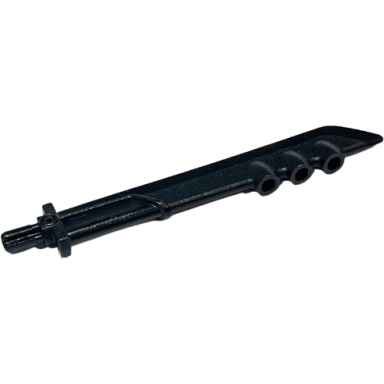 black large figure weapon blade with 3 bar holders and axle