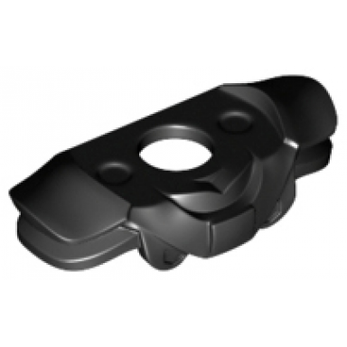 black minifigure armor shoulder pads with 2 flaps
