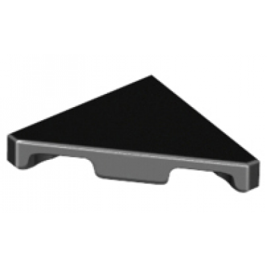 black tile modified 2 x 2 triangular