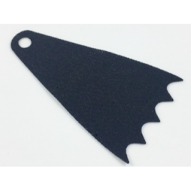 black minifigure cape cloth 7cm long scalloped 5 points batman - spongy stretchable fabric