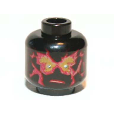 black minifigure head male with red energy pattern nrg cole