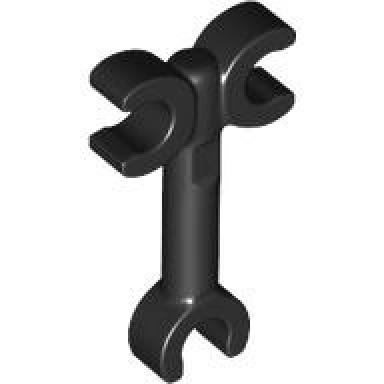 black bar 2l with clip end and 2 clips on opposite sides