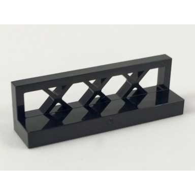 black fence 1 x 4 x 1 lattice