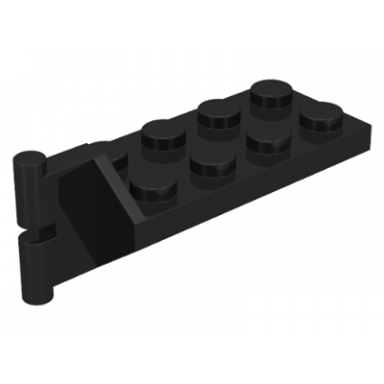 black hinge plate 2 x 4 with articulated joint - male
