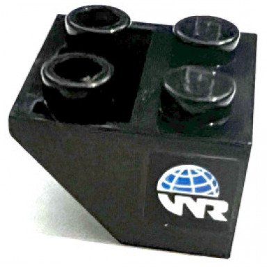 black slope inverted 45 2 x 2 slope inverted 45 2 x 2 with world racers logo on black background pattern model right side sticker - set 8898
