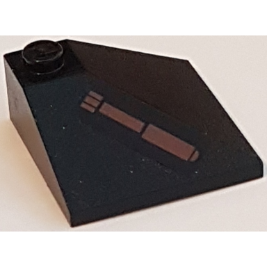 black slope 33 3 x 3 double convex with hydraulic cylinder pattern model left side sticker - set 7888