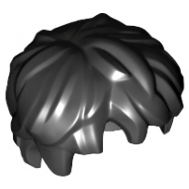 black minifigure hair thick and messy