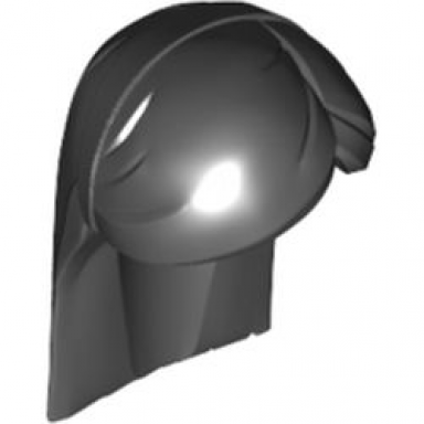 black minifigure hair long straight with headband