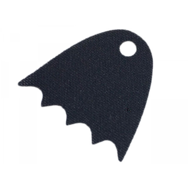 black minifigure cape cloth scalloped 5 points with single top hole batman - spongy stretchable fabric