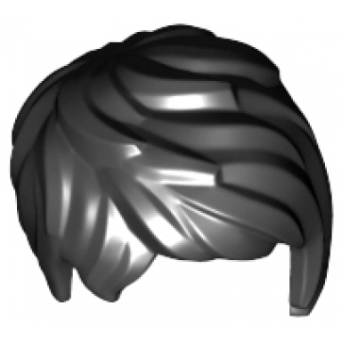 minifigure hair female short tousled with side part