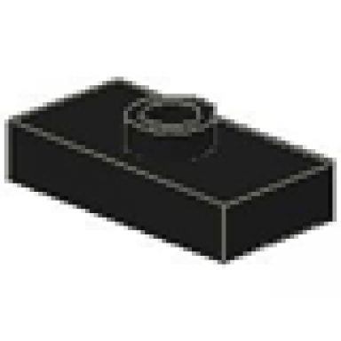 black plate modified 1 x 2 with 1 stud jumper undetermined type