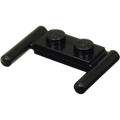 plate modified 1 x 2 with bar handles - round ends mid attachment