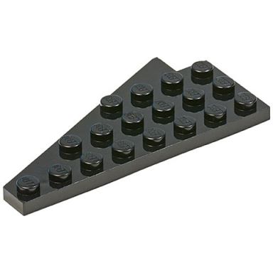 black wedge plate 8 x 4 wing right without underside stud notch