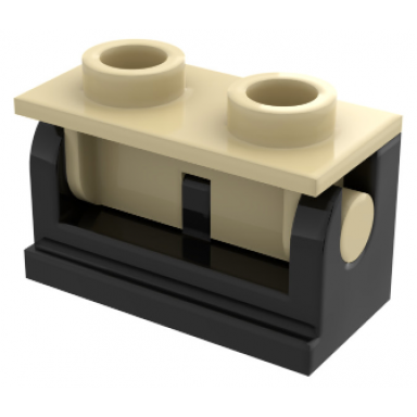 hinge brick 1 x 2 with tan top plate 3937 3938