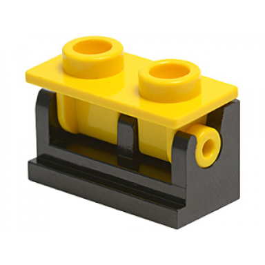 hinge brick 1 x 2 with yellow top plate 3937 3938