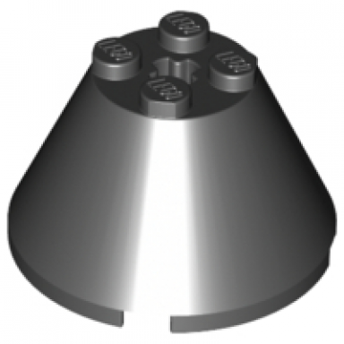 black cone 4 x 4 x 2 with axle hole