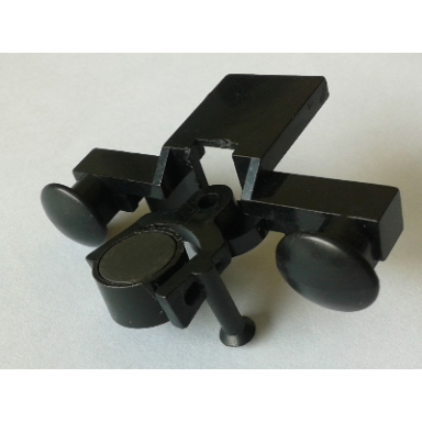 black train buffer beam with black train coupling with pin and black magnet cylindrical 4022 4023 73092
