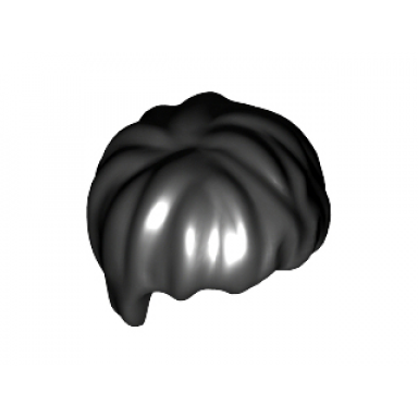 black minifigure hair short tousled