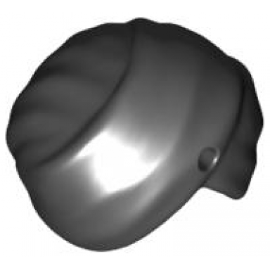 black minifigure headgear turban with hole