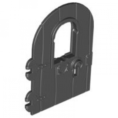 door 1 x 4 x 6 round top with window and keyhole nonreinforced edge