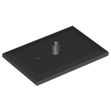 black train bogie plate tile modified 6 x 4 with 5mm pin