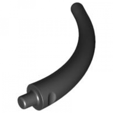 black dinosaur tail end section horn