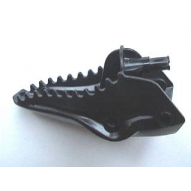 black dinosaur head toothed jaw top with pin