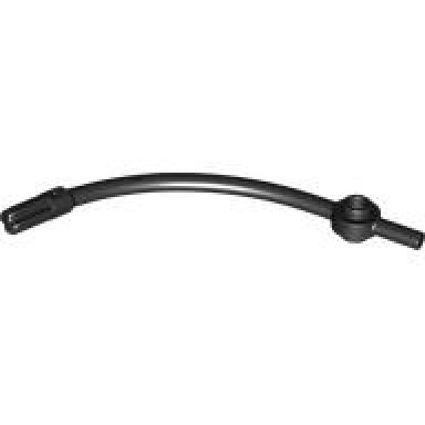 black bar curved with axle 1l and 1 x 1 round plate end