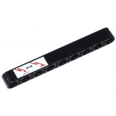 black technic liftarm thick 1 x 9 with outriggers operating instructions pattern sticker - set 42024