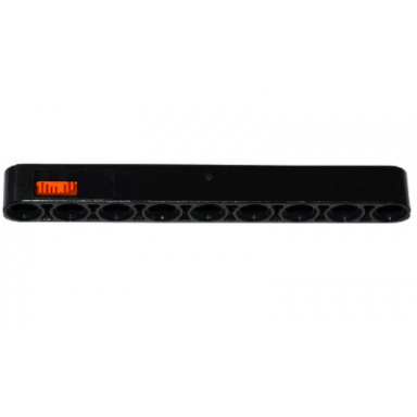 black technic liftarm thick 1 x 9 with orange direction indicator pattern model right side sticker - set 42053