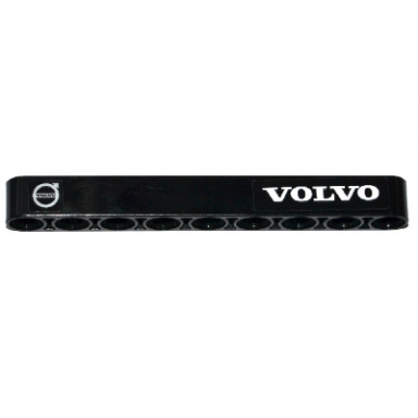 black technic liftarm thick 1 x 9 with volvo logo and volvo pattern stickers - set 42053