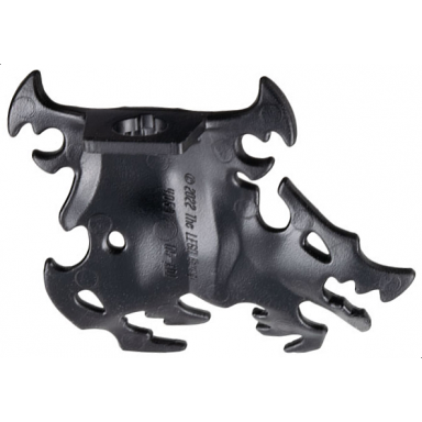black minifigure cape flexible rubber tattered with dragon heads