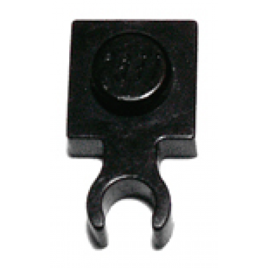 black plate modified 1 x 1 with open o clip thin vertical grip